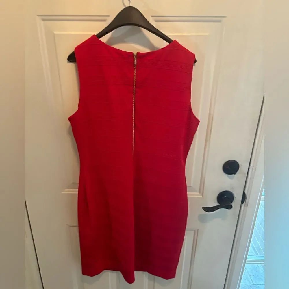 Chaps Red Mini Shift Dress size 16 - Picture 2 of 4